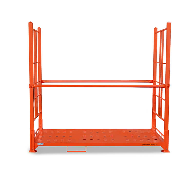 Optimum utilization of the storage volume thanks to foldable racks